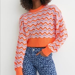 NWOT Knit/crochet sweater